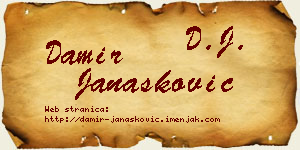 Damir Janašković vizit kartica